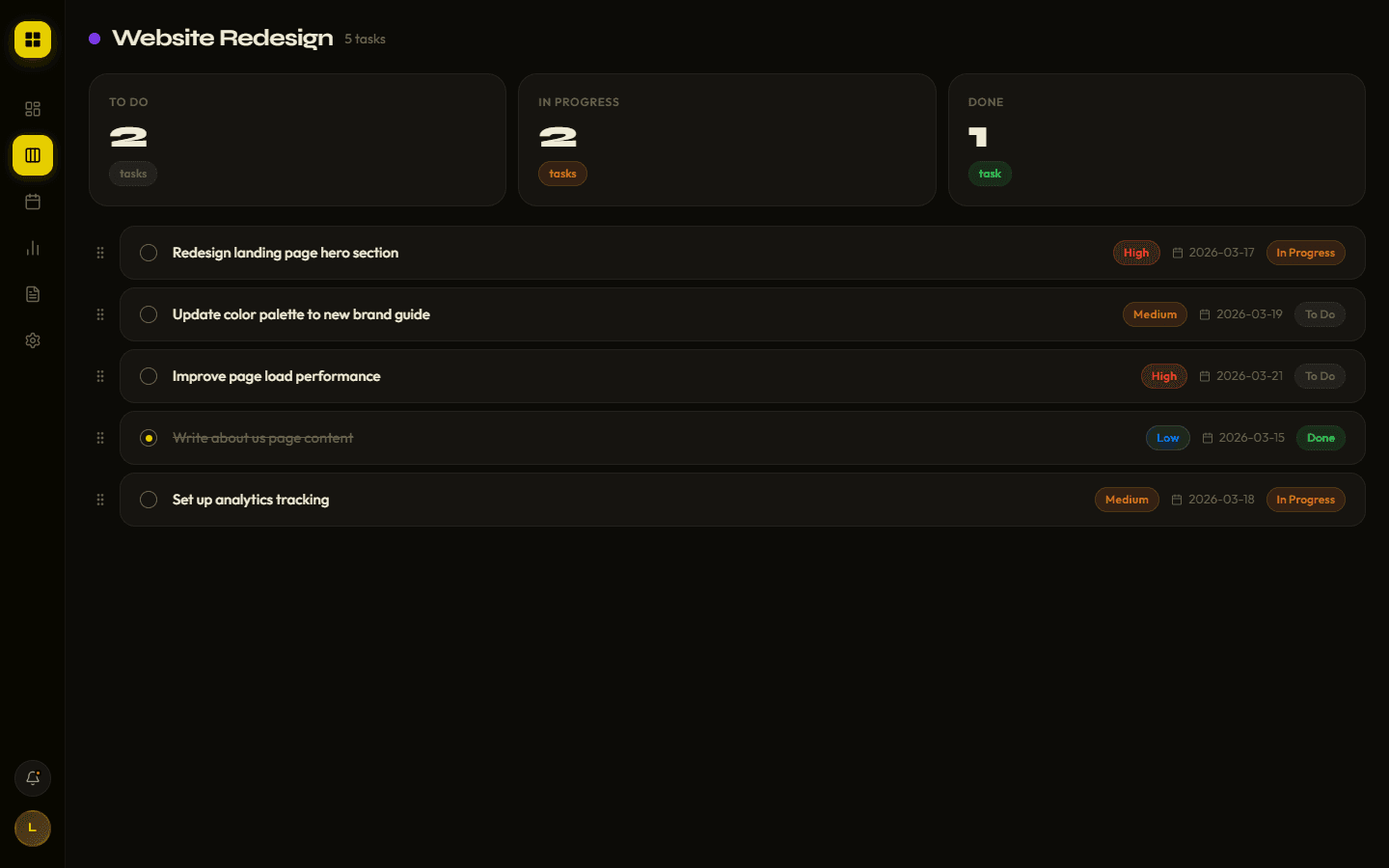 Kanban board